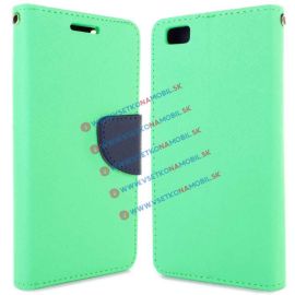 Peňaženkové flip puzdro Huawei P8 lite zelené-mint