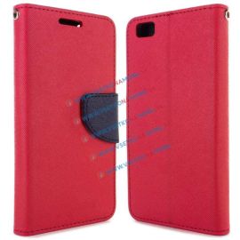 Peňaženkové flip puzdro Huawei P8 lite ružové (pink-navy)