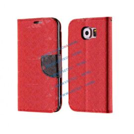 FANCY Peňaženkové ochranné puzdro Samsung Galaxy S7 červené