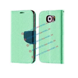 FANCY Peňaženkové ochranné puzdro Samsung Galaxy S7 zelené (mint)