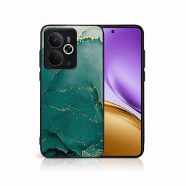 MY ART Védő tok Realme 14T 5G GREEN MARBLE (145) készülékhez