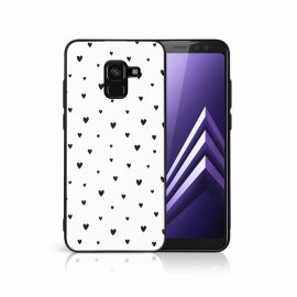 MY ART Védő tok Samsung Galaxy A8 2018 (A530) BLACK HEARTS (167) készülékhez