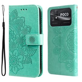 ART MANDALA Wallet tok Xiaomi Poco C40 zöld
