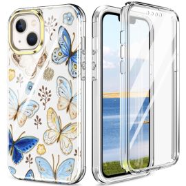 DUAL MARBLE Tartós borítás Apple iPhone 14 Plus BUTTERFLIES