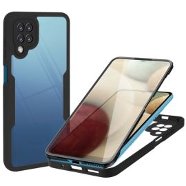 DUAL Kétoldalas huzat fóliával Samsung Galaxy A12 fekete
