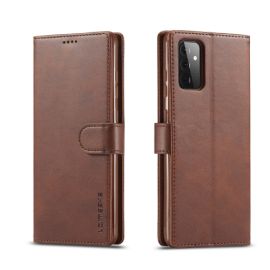 IMEEKE Wallet tok Samsung Galaxy A72 sötétbarna