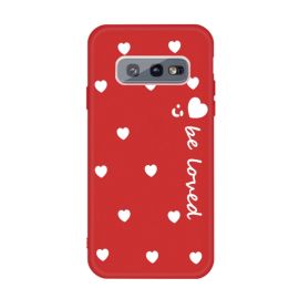 SMILING LOVE Védőburkolat Samsung Galaxy S10 piros