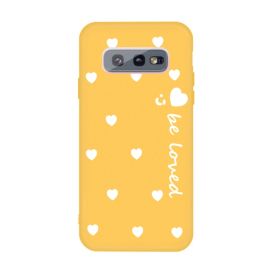 SMILING LOVE Védőburkolat Samsung Galaxy S10 sárga