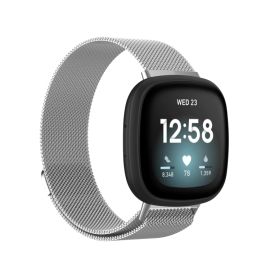 MILANESE Fém szíj Fitbit Versa 4/3 ezüsthöz