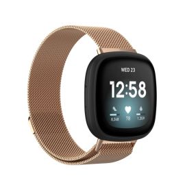 MILANESE Fém szíj Fitbit Versa 4/3 rózsa aranyhoz