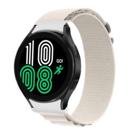 NYLON szíj Samsung Galaxy Watch 6 Classichoz (47mm / 43mm) és Watch 6 (44mm / 40mm) fehér