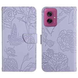 ART BLOSSOM Pénztárcahuzat Motorola Moto-hoz G55 5G lila