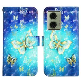 ART pénztárcahuzat Motorola Moto G04 / G24 / G24 Power GOLDEN BUTTERFLY készülékhez