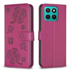 ART CLOVER Pénztárca tok Honor X8c bordó színhez