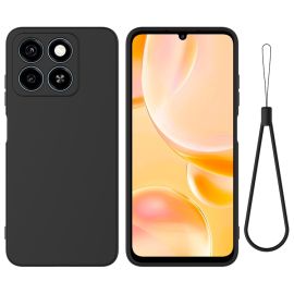 RUBBER védő tok ZTE Blade A35 fekete telefonhoz