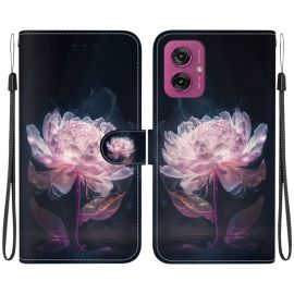 ART Pénztárcahuzat a Motorola Moto-hoz G55 5G PURPLE PEONY