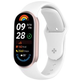 BUTTERFLY Cserélhető szíj Xiaomi Smart Band 10 / 9 / 8 fehér készülékhez