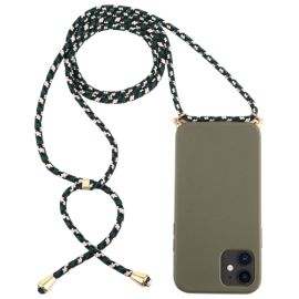 ROPE Huzat zsinórral Apple iPhone 12 mini sötétzöld