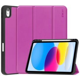 ENKAY LEATHER Flip tok Apple iPad (A16) 2025 / iPad 2022 lila készülékhez