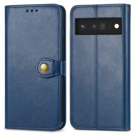LEATHER BUCKLE Wallet Google Pixel 6 kék