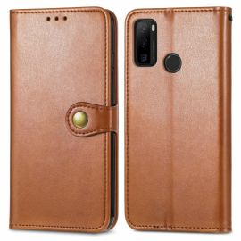 LEATHER CSAT Pénztárca tok BUCKLE Note 10 barna