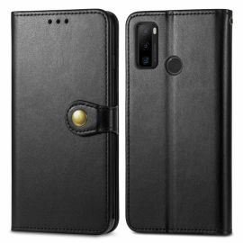 LEATHER Pénztárca tok BUCKLE Note 10 fekete