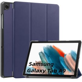LEATHER Flip borító Samsung Galaxy Tab A9 kék