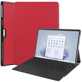 LEATHER Flip tok Microsoft Surface Pro 9-hez piros