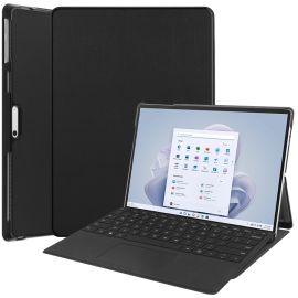 LEATHER Flip borító a Microsoft Surface Pro 9-hez fekete
