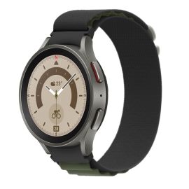 NYLON szíj Samsung Galaxy Watch 6 Classic (47mm / 43mm) és Watch 6 (44mm / 40mm) telefonhoz zöld-fekete