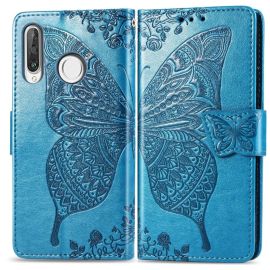 ART Peňaženkový kryt Huawei P30 Lite BUTTERFLY modrý