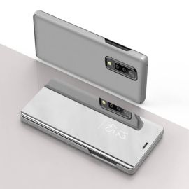 MIRROR Zaklápací kryt Samsung Galaxy A50 strieborný