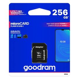 GOODRAM microSDHC 256GB UHS-I Class 10 memóriakártya + adapter