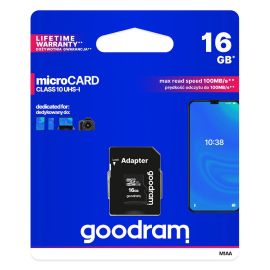 GOODRAM microSDHC 16 GB UHS-I memóriakártya + adapter (M1AA-0160R11)