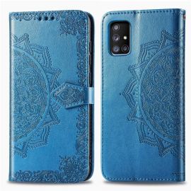 ART Pénztárca borító Samsung Galaxy A51 ORNAMENT kék