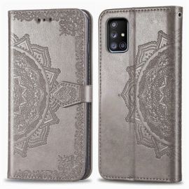 ART Pénztárca borító Samsung Galaxy A51 ORNAMENT szürke