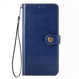 LEATHER BUCKLE Pénztárca Xiaomi Poco X3 NFC / X3 Pro kék
