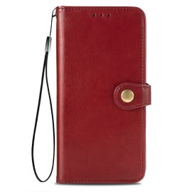 LEATHER BUCKLE Pénztárca Xiaomi Poco X3 NFC / X3 Pro piros
