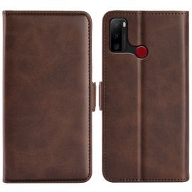 SIDE Wallet tok Ulefone Note 10 sötétbarna