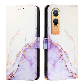 ART MARBLE Pénztárcahuzat OnePlus Nord CE 4 Lite 5G WHITE PURPLE-hoz
