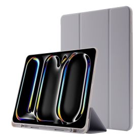 LEATHER Csuklós burkolat a Apple iPad Pro 13-hoz 2024 / M5 2025 szürke