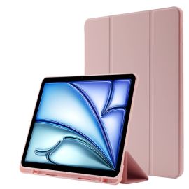 LEATHER Csuklós burkolat a Apple iPad Air 11 2025 / Air 11 2024-hez világos rózsaszín