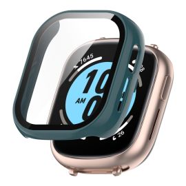 ENKAY PC TELJES BURKOLAT Üveggel ellátott műanyag borítás Honor Watch 4 zöld számára