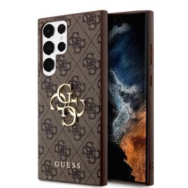 GUESS 4G METAL burkolat Samsung Galaxy S24 Ultra 5G barna