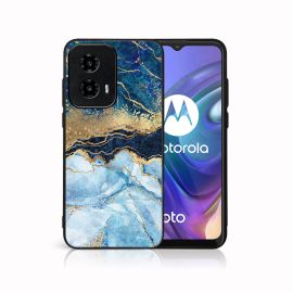 PROTEMIO MY ART Védőburkolat a Motorola Moto G04 / G24 / G24 teljesítményhez BLUE MARBLE (141)