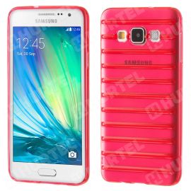 STRIPES Silikónový kryt Samsung Galaxy A3 2015 (A300) červený