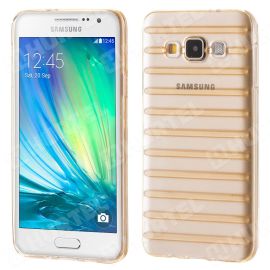 STRIPES Silikónový kryt Samsung Galaxy A3 2015 (A300) zlatý