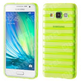 STRIPES Silikónový kryt Samsung Galaxy A3 2015 (A300) zelený
