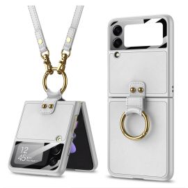 GKK LANYARD Huzat szíjjal Samsung Galaxy Z Flip 3 5G szürke