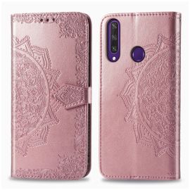 ART Pénztárca borító Huawei Y6p ORNAMENT rózsaszín
